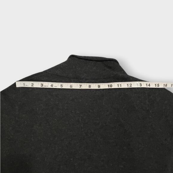 Elie Tahari Womens Draped Front Cashmere Cardigan Dark Grey Sz Small Minimalist - Picture 11 of 12